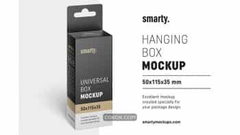 دانلود موکاپ جعبه Hanging Box Mockup