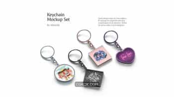دانلود موکاپ جاسوییچی Keychain Mockups Set