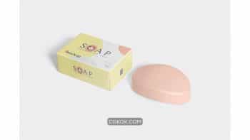 دانلود موکاپ جعبه صابون Packaging Box & Soap Mockup
