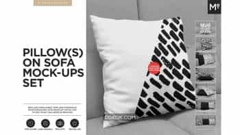 دانلود موکاپ مبلمان و کوسن Pillow On Sofa Mock-ups Set