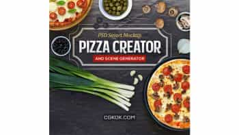 دانلود جعبه ابزار ساخت موکاپ پیتزا Pizza Creator & Scene Generator