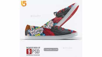 دانلود موکاپ اسنیکرز Sneakers Shoes Mock-Up V2