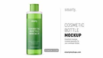 دانلود موکاپ بطری شفاف لوازم آرایشی Transparent Cosmetic Bottle Mockup