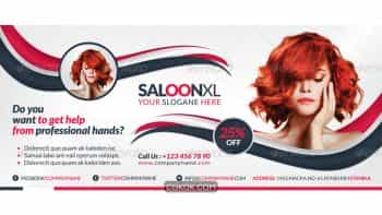 دانلود فایل لایه باز بیلبورد سالن زیبایی Beauty Salon Business Billboard Roll-up