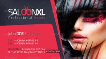 دانلود فایل لایه باز کارت ویزیت سالن زیبایی Beauty Salon Business Card Template