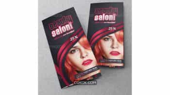دانلود فایل لایه باز بروشور سالن زیبایی Beauty Salon Business Tri-Fold