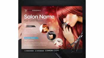 دانلود فایل لایه باز تراکت سالن زیبایی Hair Salon PRO Bussines Promotional Flyer