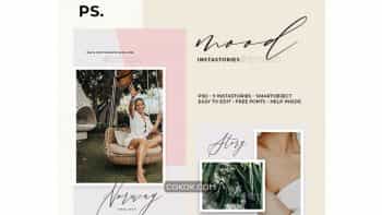 دانلود فایل لایه باز استوری اینستاگرام Moodboard Instagram Stories