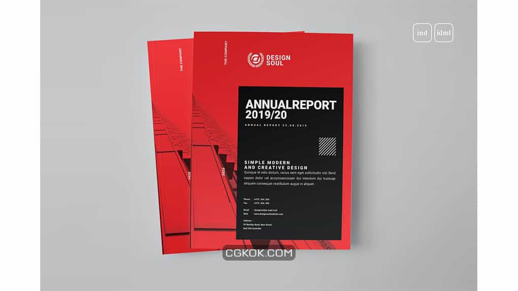 دانلود قالب آماده ایندیزاین گزارش سالانه Annual Report
