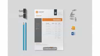 دانلود قالب آماده ورد فاکتور Invoice Word Template 3