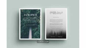 دانلود قالب ایندیزاین تراکت J U N I P E R Flyer