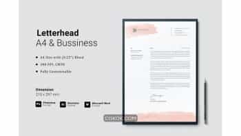 دانلود قالب آماده ورد سربرگ Letterhead Microsoft Word