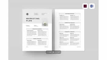 دانلود قالب آماده ورد برنامه بازاریابی Marketing Plan | MS Word & Indesign