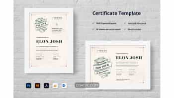 دانلود قالب آماده ورد سرتیفیکیت microsoft word certificate