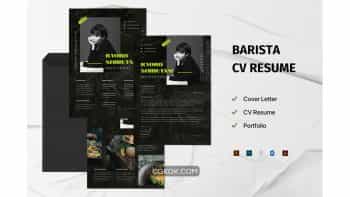 دانلود قالب آماده ورد رزومه سرآشپز و باریستا Resume Word