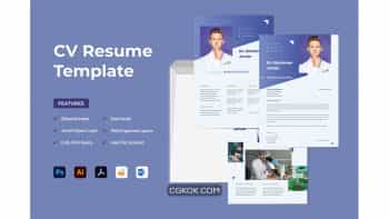 دانلود قالب آماده ورد رزومه پزشکی Resume Word
