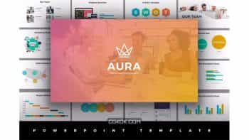 دانلود قالب پاورپوینت Aura Powerpoint Template