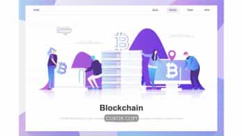 دانلود تصاویر وکتور بلاک چین Blockchain Flat Concept
