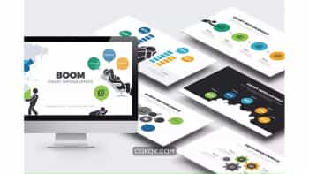 دانلود قالب پاورپوینت آنالیز نمودار اینفوگرافیک Boom : Charts Infographics Analytics Powerpoint