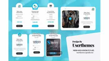 دانلود طرح لایه باز رابط کاربری جدول قیمت گذاری کسب و کار Business Pricing Table UI Template PSD