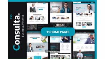 دانلود قالب لایه باز چند منظوره بازرگانی و مالی Consulta – Multi-Purpose Business & Financial