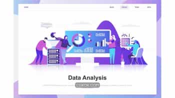 دانلود تصاویر وکتور آنالیز داده ها Data Analysis Flat Concept