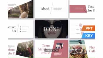 دانلود قالب پاورپوینت و کینوت Dione Presentation Template