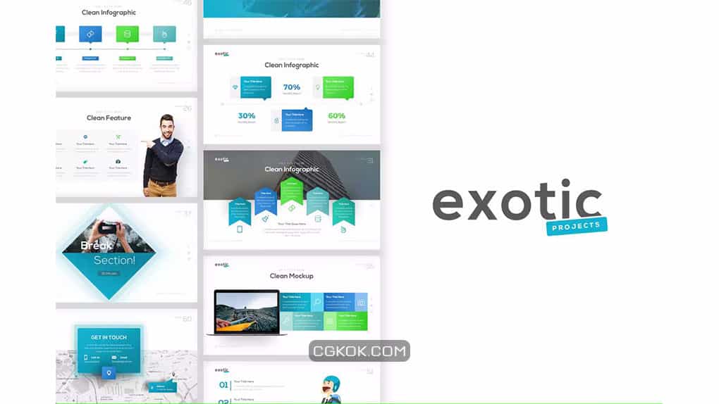 دانلود قالب پاورپوینت Exotic Project Presentation Template