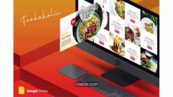 دانلود قالب پاورپوینت و گوگل اسلاید Foodaholic – Google Slides Template
