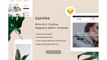 دانلود قالب آماده مجله GAMORA – Creative Magazine Sketch Template