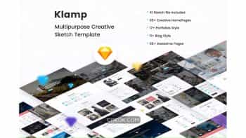 دانلود قالب آماده چند منظوره اسکچ Klamp – Creative Multipurpose Sketch Template