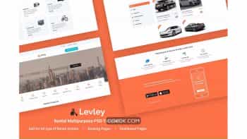 دانلود قالب لایه باز اجاره Levley – Rental Multipurpose PSD Template