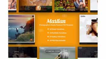 دانلود قالب لایه باز استودیو عکاسی Martian – Photogaphy & Studio Purpose PSD Template