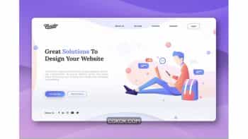 دانلود قالب لایه باز قهرمان مدرن Modern Hero Header Design Template