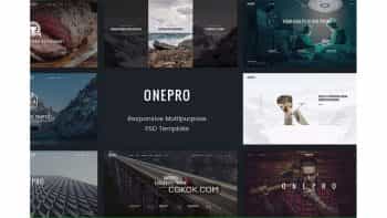 دانلود قالب لایه باز چند منظوره خلاقانه OnePro – Creative Multipurpose PSD Template
