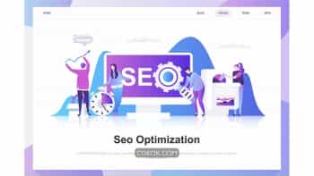 دانلود تصاویر وکتور آنالیز سئو Seo Analysis Flat Concept