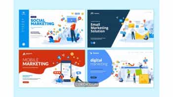 دانلود قالب طراحی وب سایت Set of Web Design Templates
