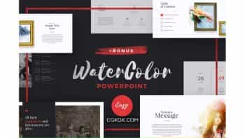 دانلود قالب پاورپوینت WaterColor – Powerpoint Template