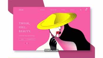 دانلود طرح وکتور لندینگ پیج و بنر لوازم آرایشی و زیبایی Beauty and Cosmetics – Banner & Landing Page