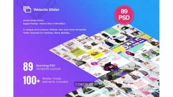 دانلود قالب لایه باز وب سایت مد و فشن Fashion Website Slider – 89 PSD