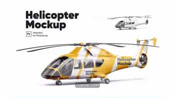 دانلود موکاپ هلیکوپتر Helicopter 02 Mockup