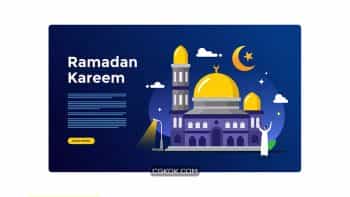 دانلود وکتور گرافیکی ماه رمضان Ramadan Mubarak Illustration