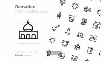 دانلود آیکون رمضان Ramadan Outline Icon