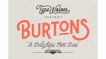 دانلود فونت انگلیسی Burtons