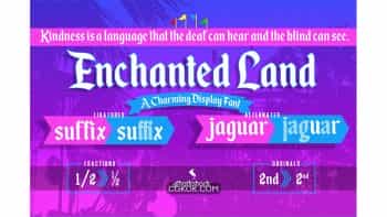 دانلود فونت انگلیسی سرزمین طلسم شده Enchanted Land