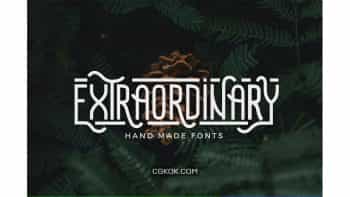 دانلود فونت انگلیسی Extraordinary – Handmade Font