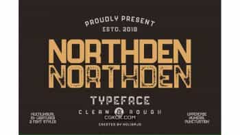 دانلود فونت انگلیسی Northden