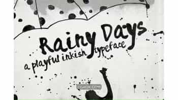 دانلود فونت انگلیسی جوهری Rainy Days – a Playful typeface