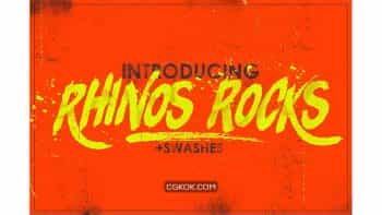 دانلود فونت انگلیسی Rhinos Rocks Brush Font