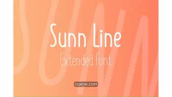 دانلود فونت انگلیسی SUNN Line Extended Font